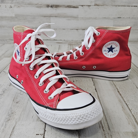 Converse All Star Red High Top Sneaker Shoes Mens Size 12 - Picture 1 of 6